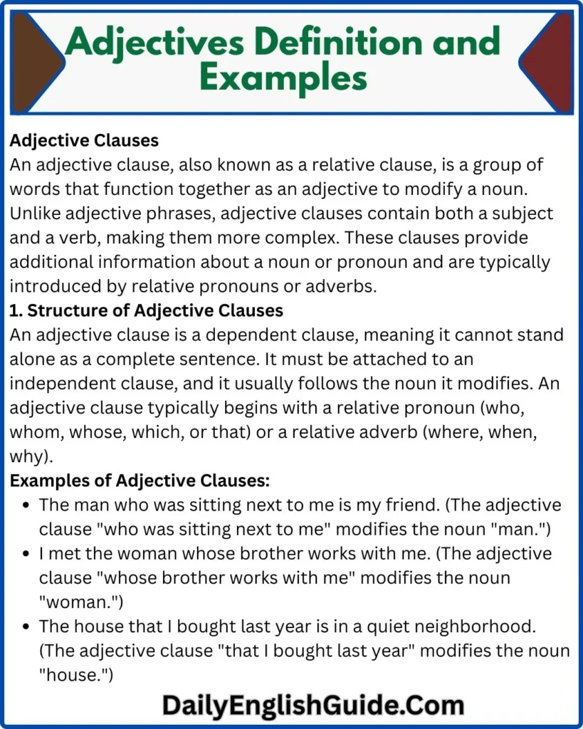 Adjectives Definition and Examples