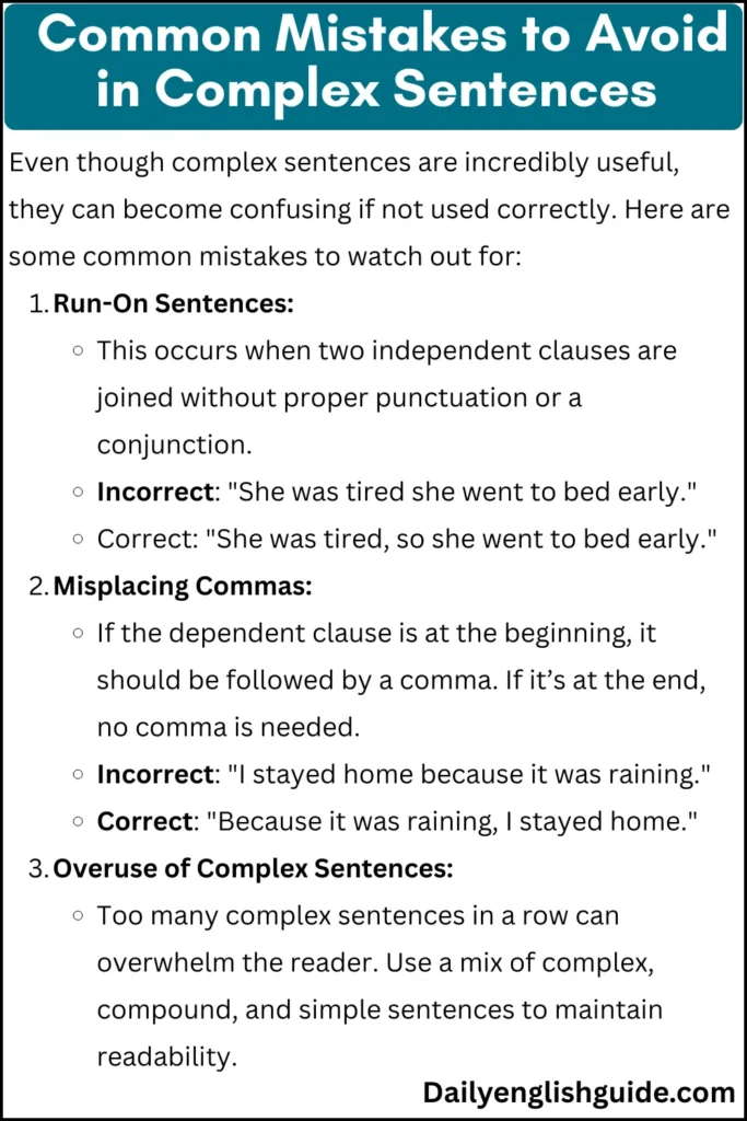Types of Complex Sentences