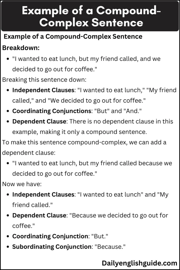 Example of a Compound-Complex Sentence