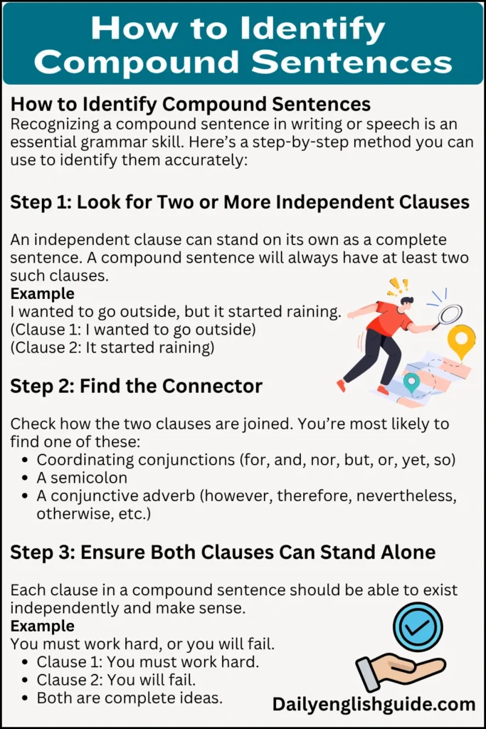 How to Identify Compound Sentences