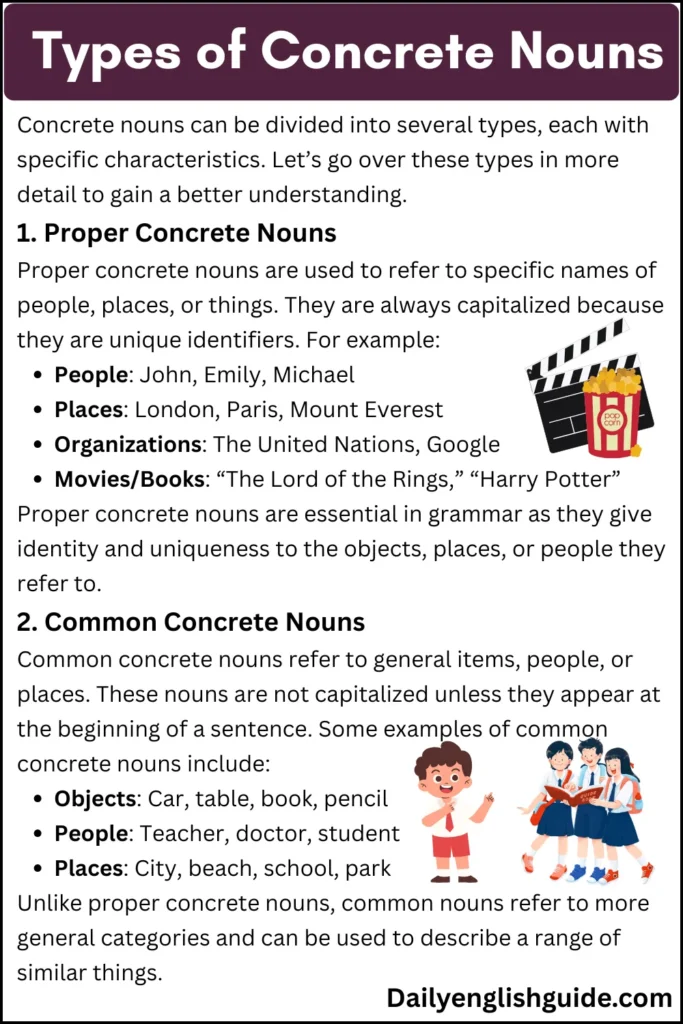 Types of Concrete Nouns