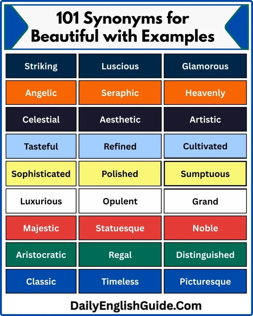 101 Synonyms for Beautiful with Examples