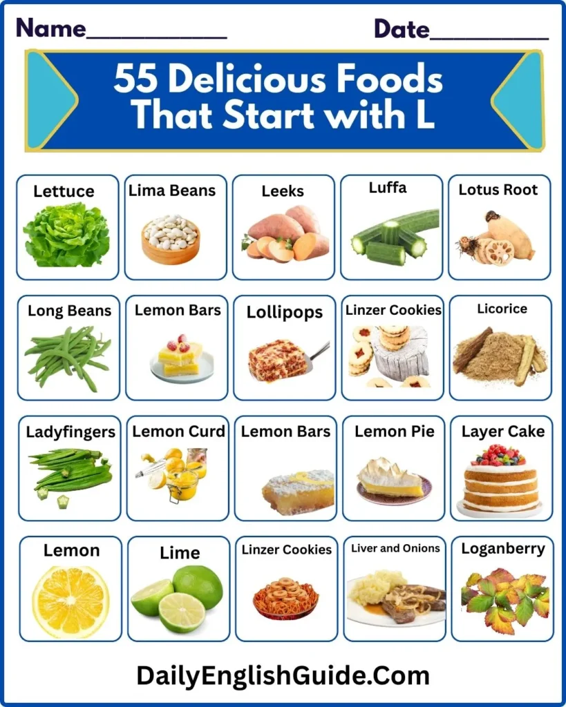 55 Delicious Foods That Start with L