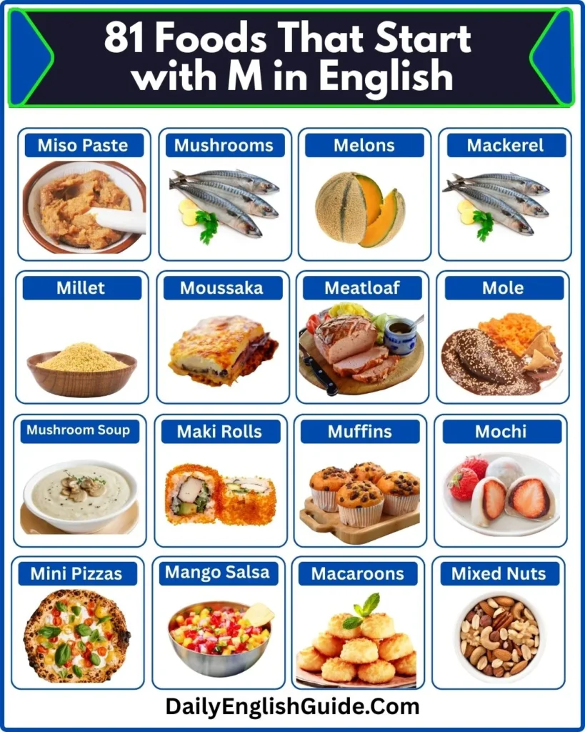81 Foods That Start with M in English