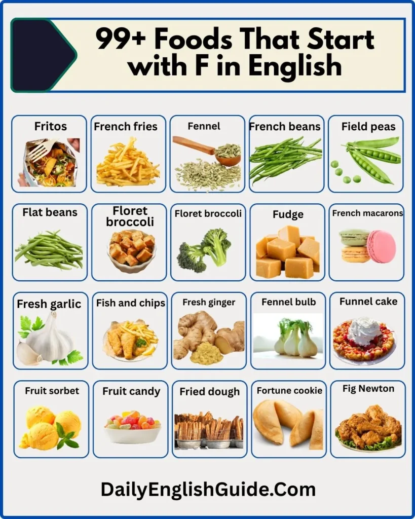 99+ Foods That Start with F in English