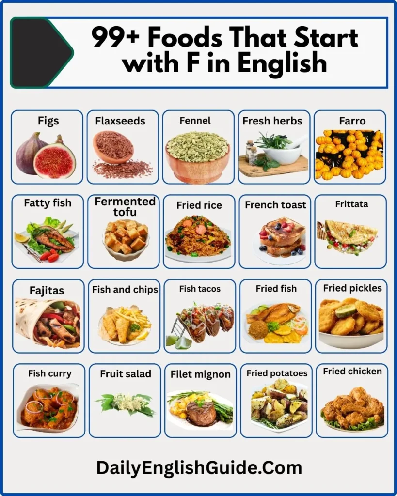 Foods That Start with F in English