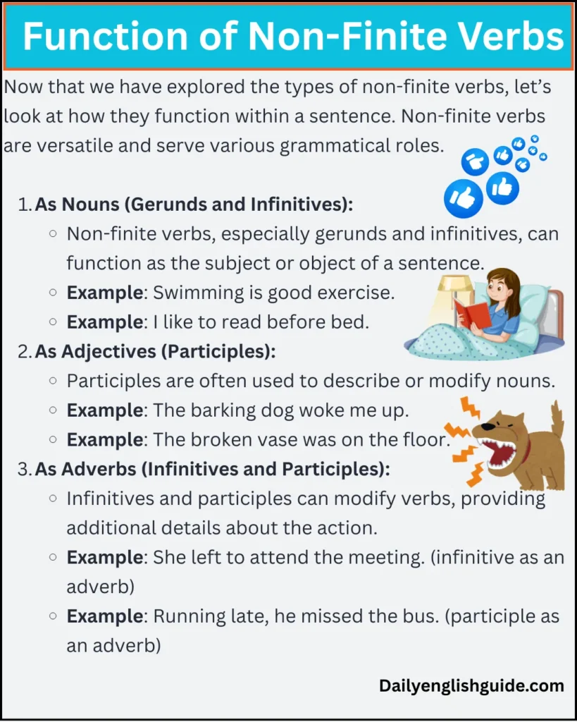 Function of Non-Finite Verbs