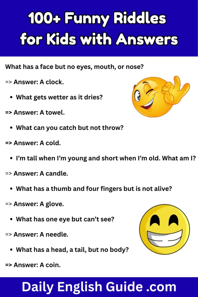 100+ Funny Riddles for Kids with Answers