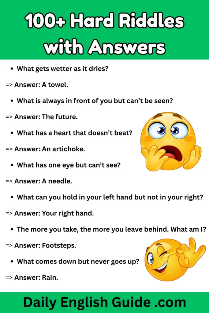 100+ Hard Riddles with Answers