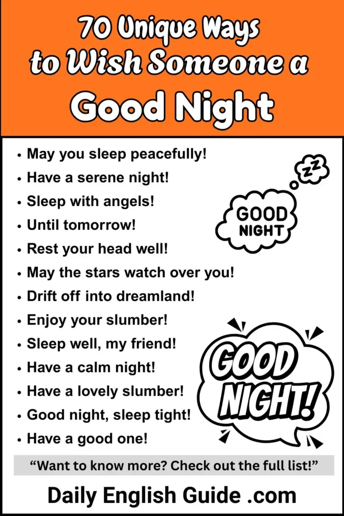 70 Unique Ways to Wish Someone a Good Night