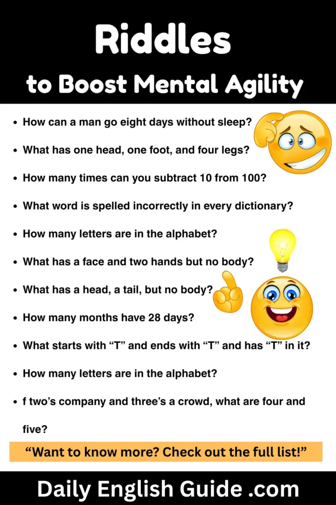 Riddles to Boost Mental Agility 