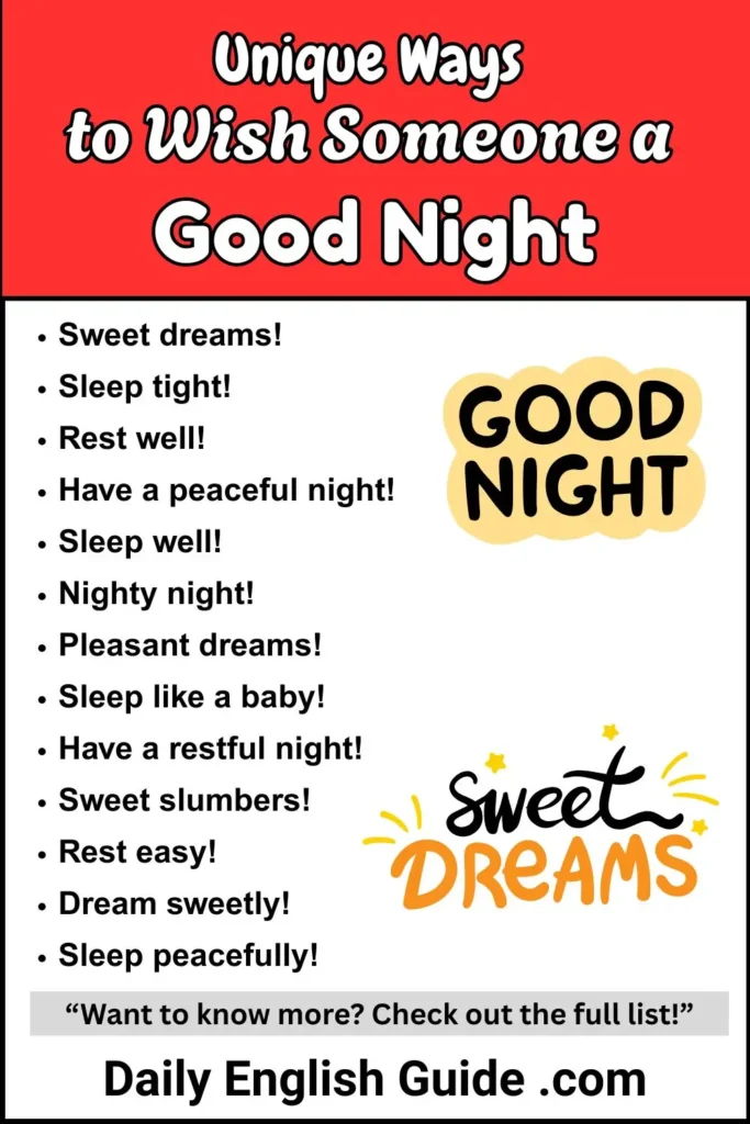 Unique Ways to Wish Someone a Good Night