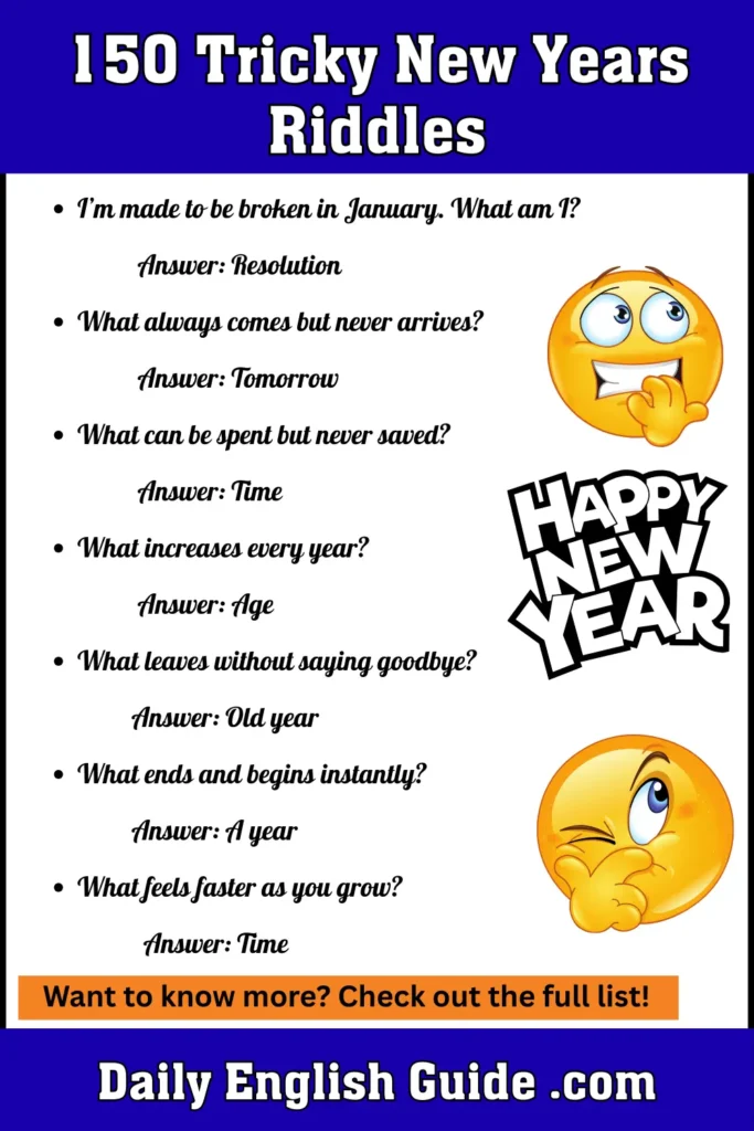 150 Tricky New Years Riddles